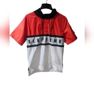 Black Pyramid Unisex Men or Women Hoodie, Large, Red, black and White